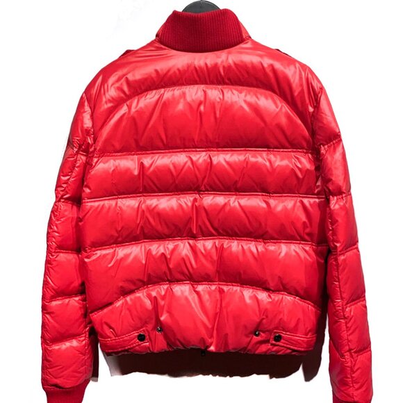 Add Red Down Filled Puffer Bomber Jacket - Picture 4 of 10